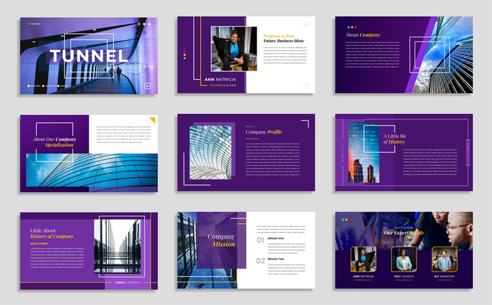 Tunnel - Business & Services Multipurpose Modern PowerPoint Template