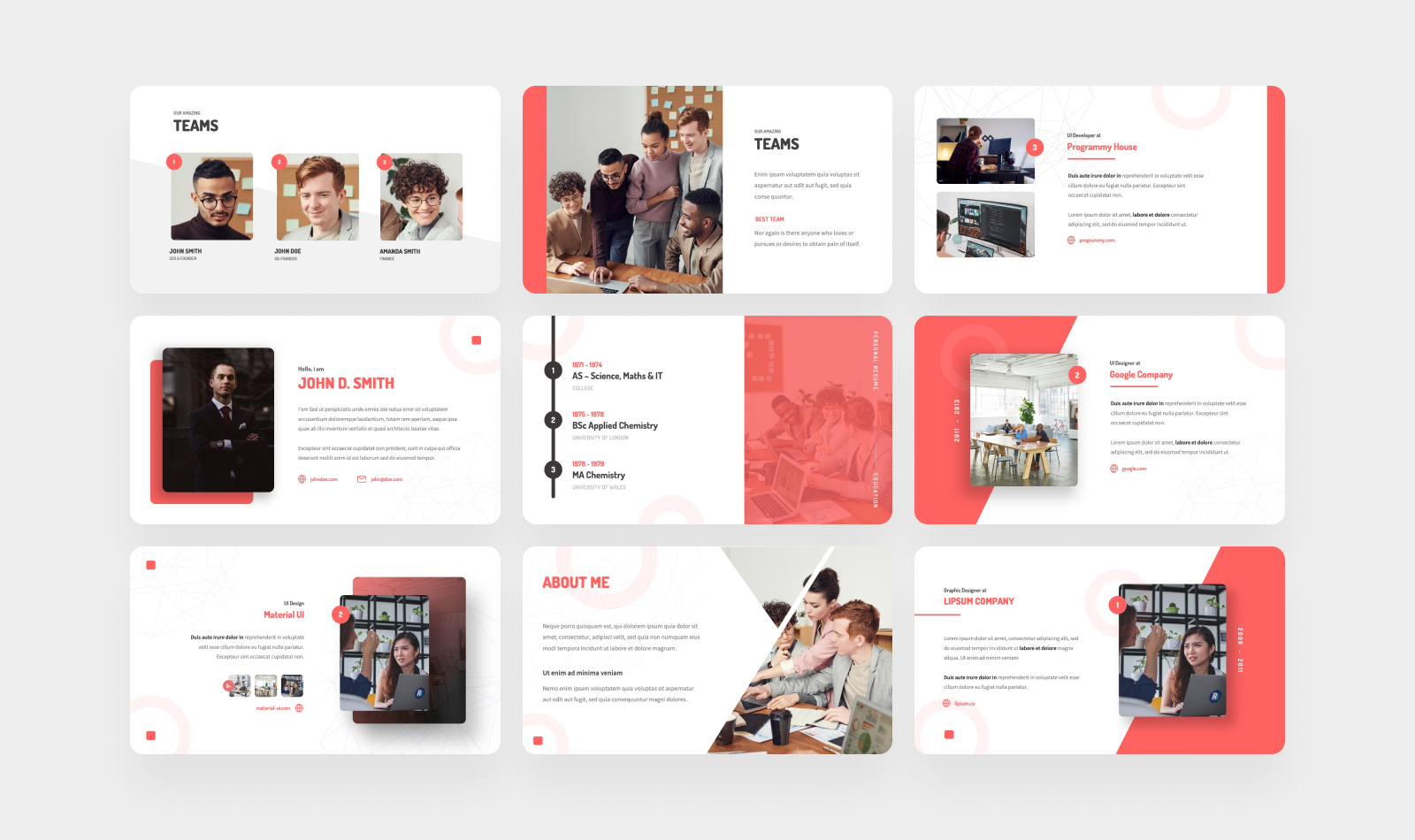 Personas Personal Resume PowerPoint Template
