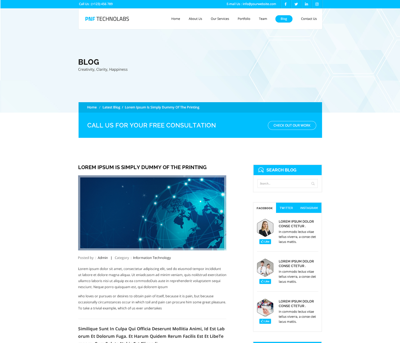 Download PSD шаблон "PNFTechnolabs - Technology PSD Template" / PNFTechnolabs - Technology PSD Template - PSD шаблон на тему графика agency business technology creative psd corporate template