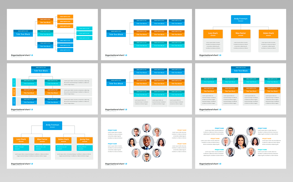 Fancy org chart powerpoint template - advisorsnde