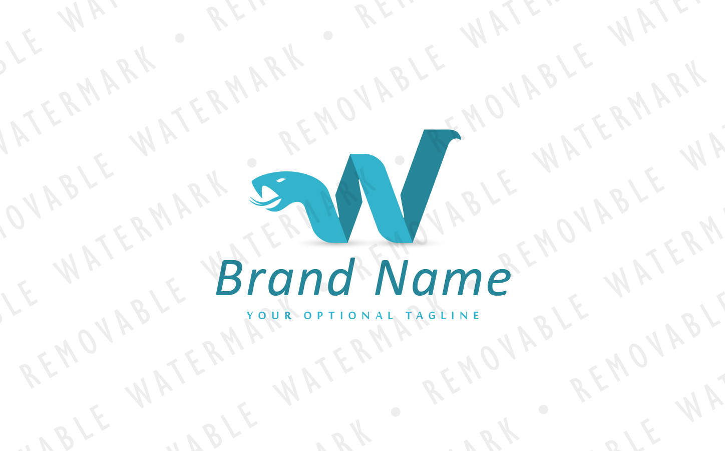 Download Шаблон логотипа "W Abstract Snake Logo Template" / W Abstract Snake Logo Template - Шаблон логотипа на тему графика letter w twisted n snake reptile crawl serpent toxic poison venom viper python origami logo design template technology medical security