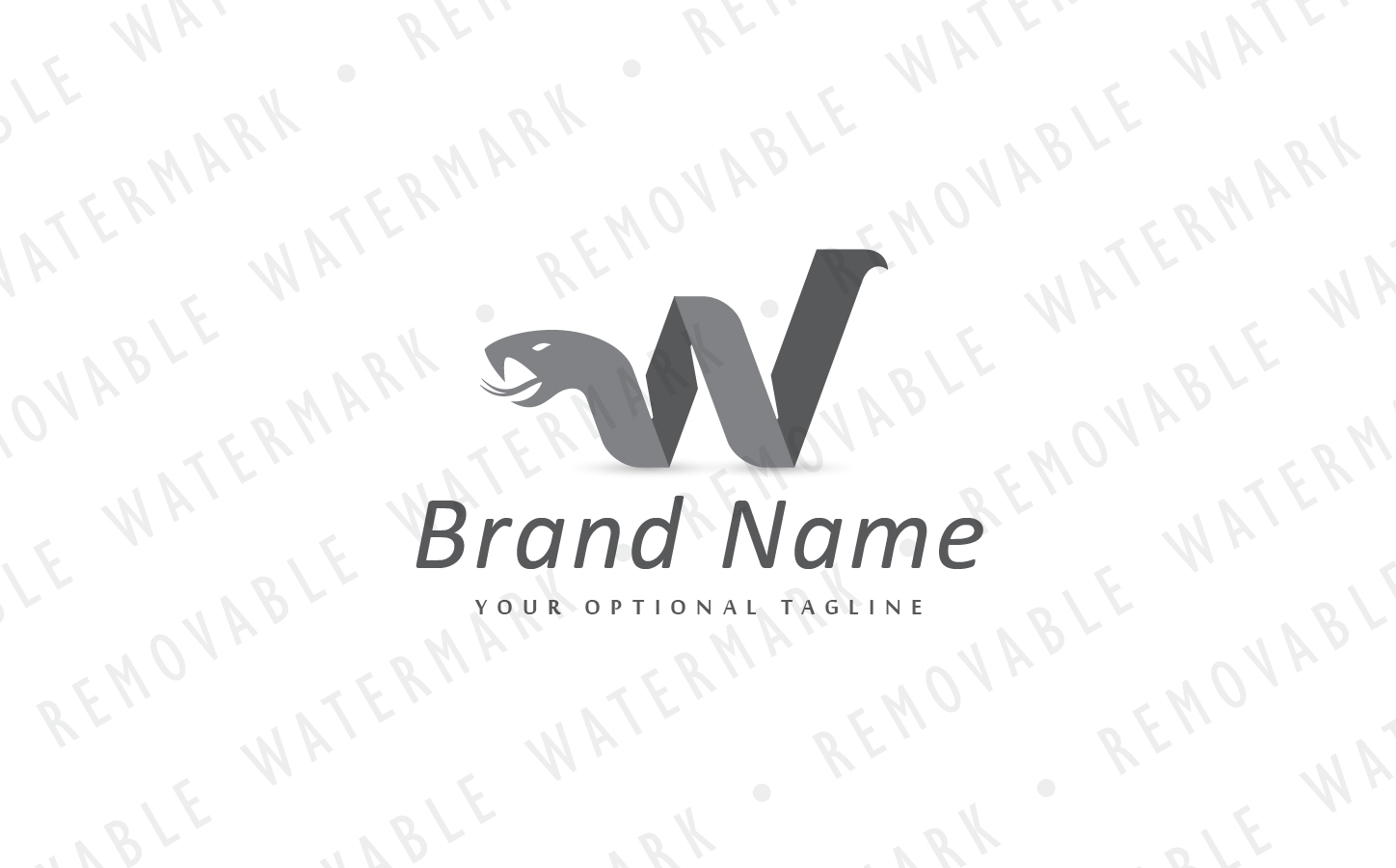 Download Шаблон логотипа "W Abstract Snake Logo Template" / W Abstract Snake Logo Template - Шаблон логотипа на тему графика letter w twisted n snake reptile crawl serpent toxic poison venom viper python origami logo design template technology medical security