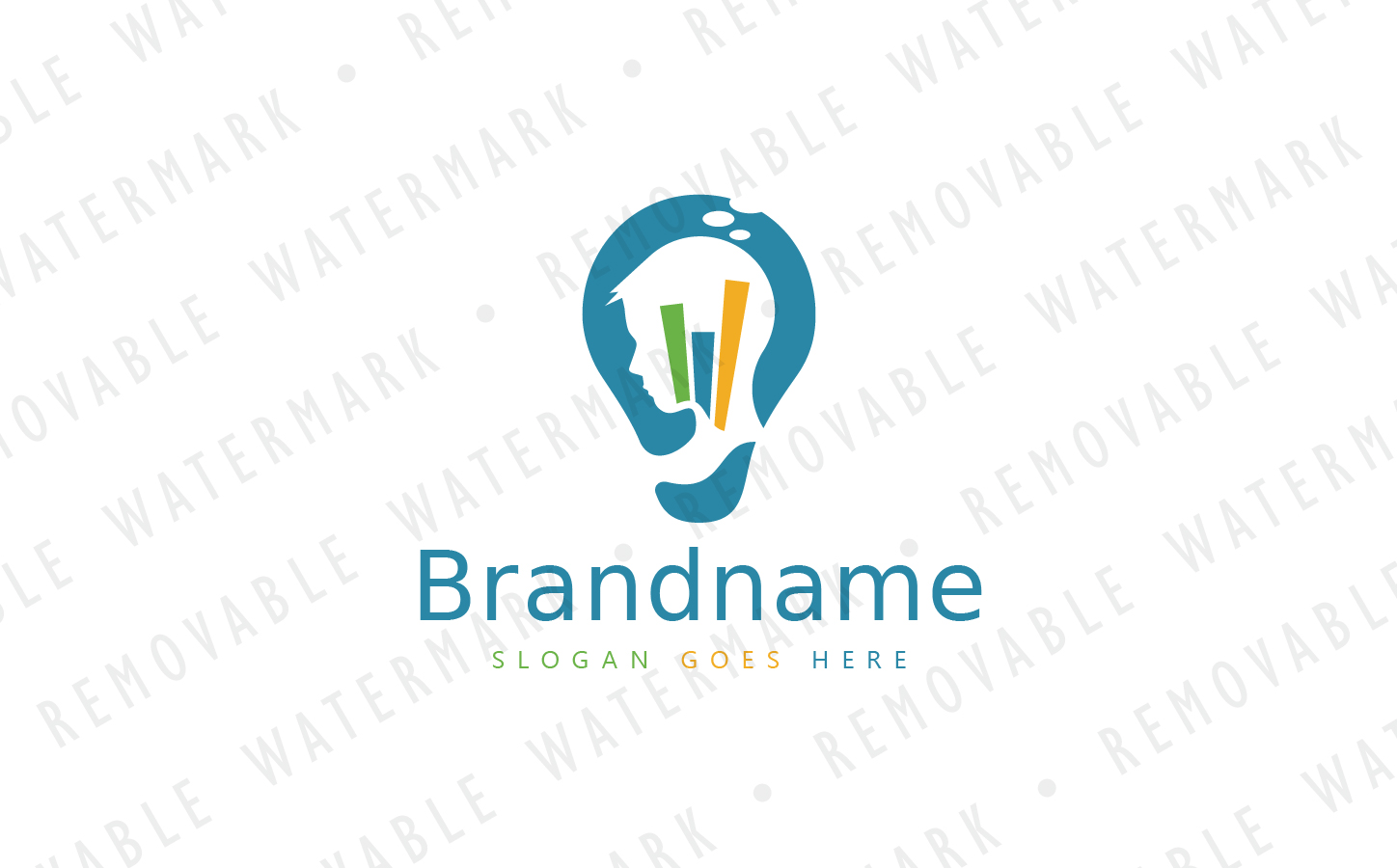 Download Шаблон логотипа "Smart Strategy Bulb Logo Template" / Smart Strategy Bulb Logo Template - Шаблон логотипа на тему графика idea financial light smart bulb graph think brain planning strategy funding filament energy knowledge intelligence innovation analysis logo design template