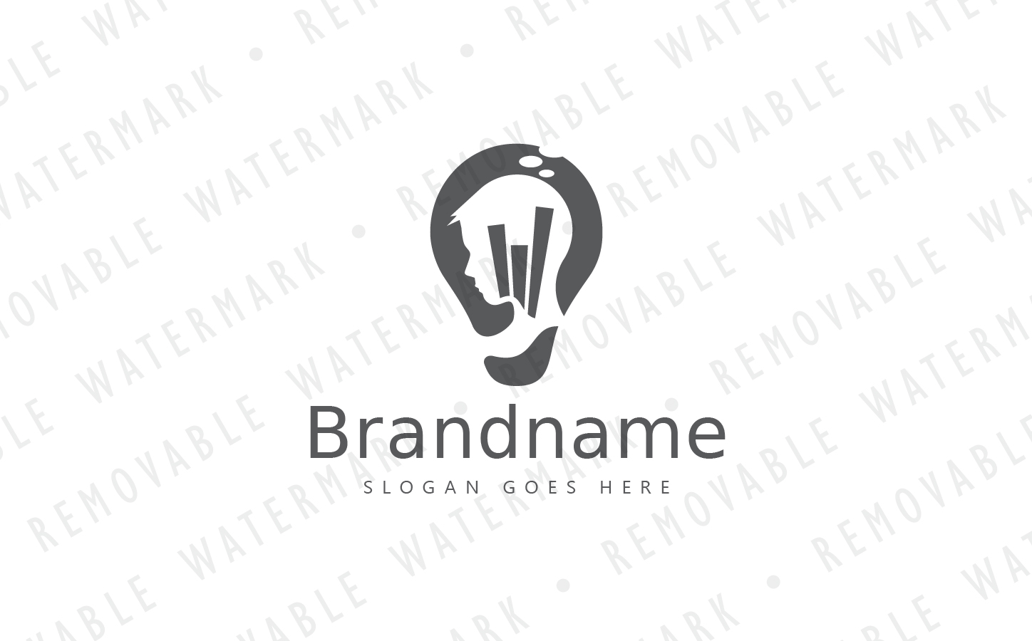Download Шаблон логотипа "Smart Strategy Bulb Logo Template" / Smart Strategy Bulb Logo Template - Шаблон логотипа на тему графика idea financial light smart bulb graph think brain planning strategy funding filament energy knowledge intelligence innovation analysis logo design template