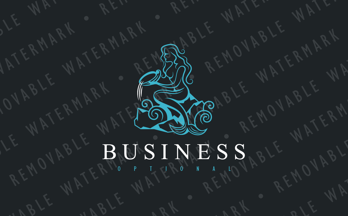 Download Шаблон логотипа "Little Mermaid - Logo Template" / Little Mermaid - Logo Template - Шаблон логотипа на тему графика water artistic love beauty sea mermaid siren logo design template music melody voice aquarius legend mesmerize charm spa seashell maiden