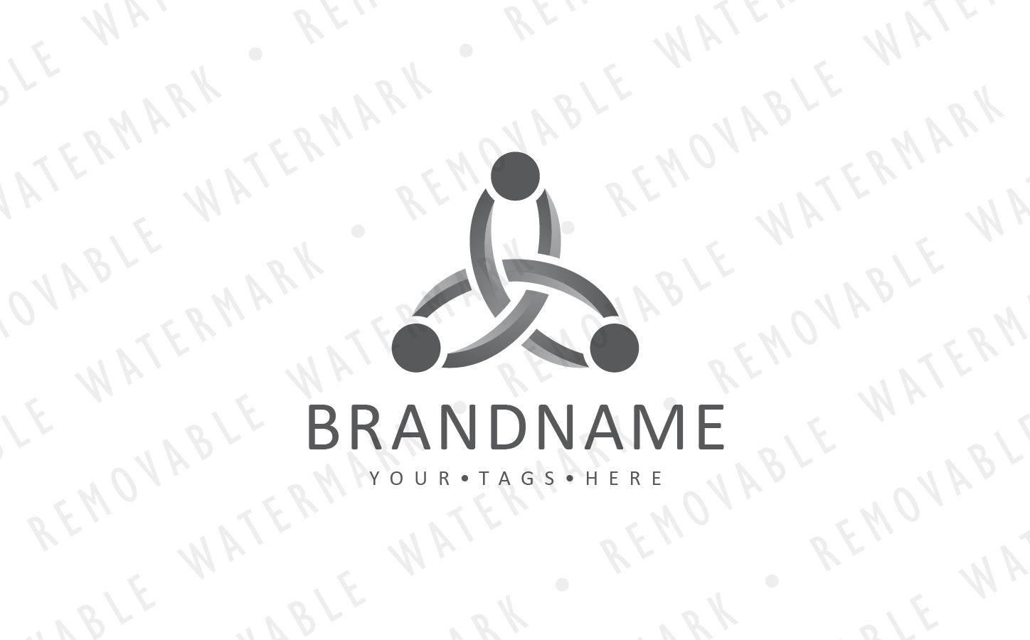 Download Шаблон логотипа "Triquetra Alliance Logo Template" / Triquetra Alliance Logo Template - Шаблон логотипа на тему графика abstract triquetra knot people alliance cooperation synergy social community connection bond link chain logo design template triangle technology communication unity