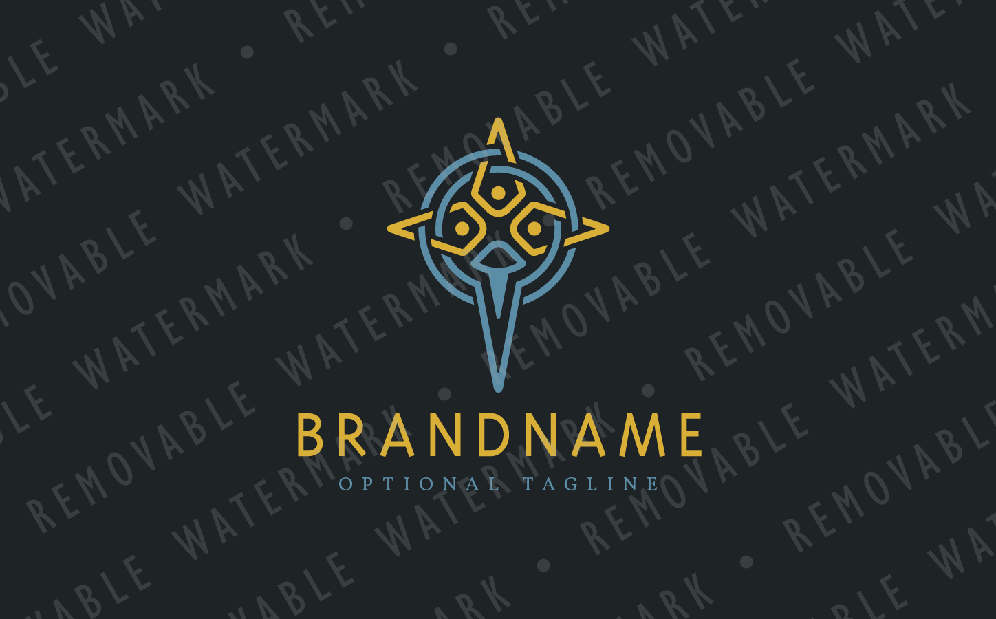 Download Шаблон логотипа "Holy Cross Logo Template" / Holy Cross Logo Template - Шаблон логотипа на тему графика religion compass cross abstract god christian faith trinity ornament divine holy logo design template sigil knot church art beauty celtic