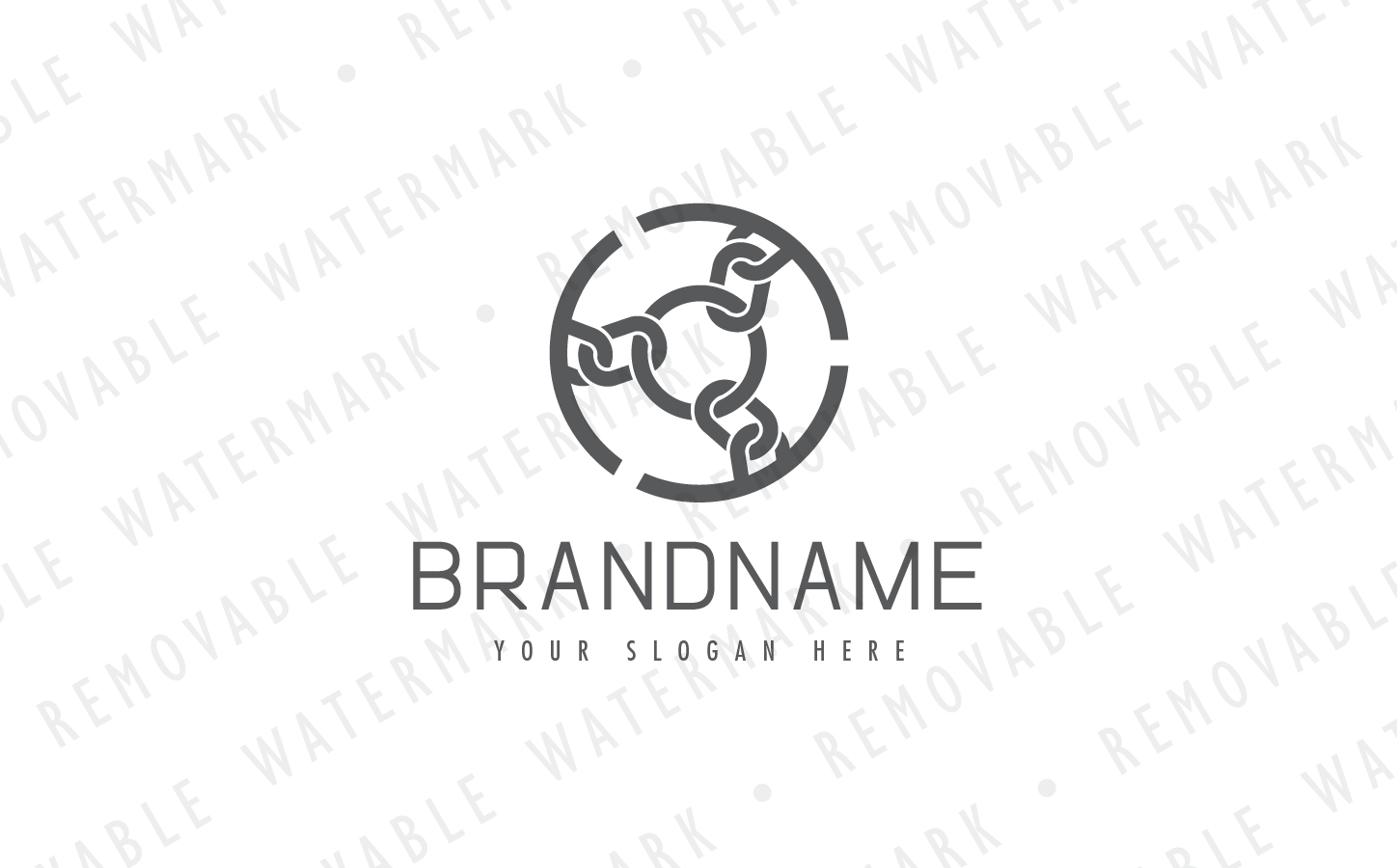 Download Шаблон логотипа "Chain Circle Logo Template" / Chain Circle Logo Template - Шаблон логотипа на тему графика circle link abstract chain connection ring interaction cooperation bond unbreakable unity synergy logo design template community communication security technology industry