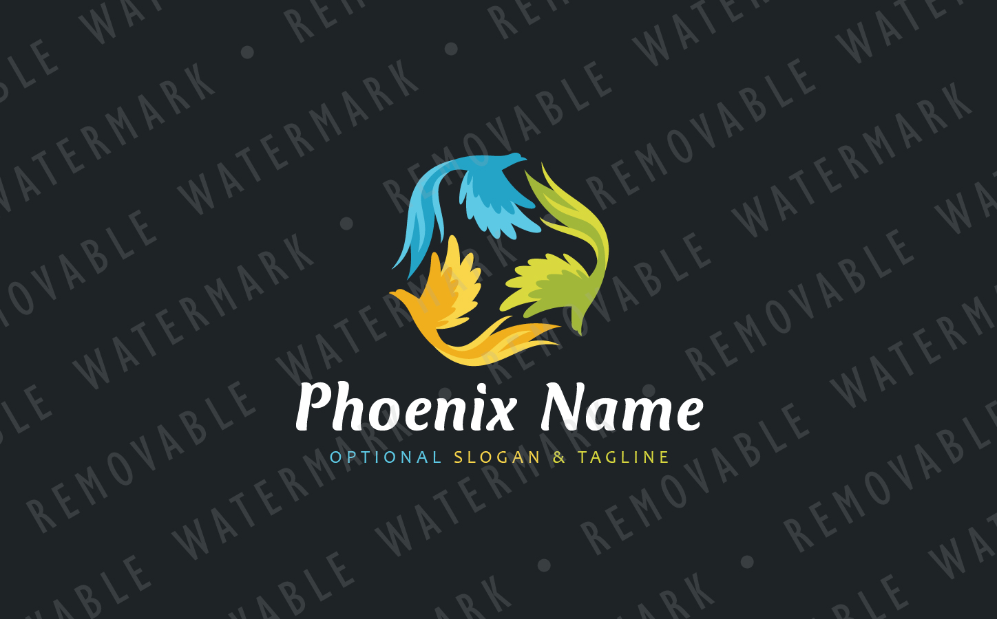 Download Шаблон логотипа "Mythic Bird Triad Logo Template" / Mythic Bird Triad Logo Template - Шаблон логотипа на тему графика cycle movement triad transformation bird feather triple synergy phoenix animation media beauty dance art logo design template energy photography quetzal