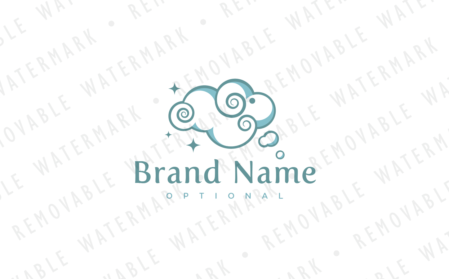 Download Шаблон логотипа "Sheep Cloud Logo Template" / Sheep Cloud Logo Template - Шаблон логотипа на тему графика farm animal sheep lamb cloud dream sleep sky night soft wool simple abstract animation logo design template media art entertainment