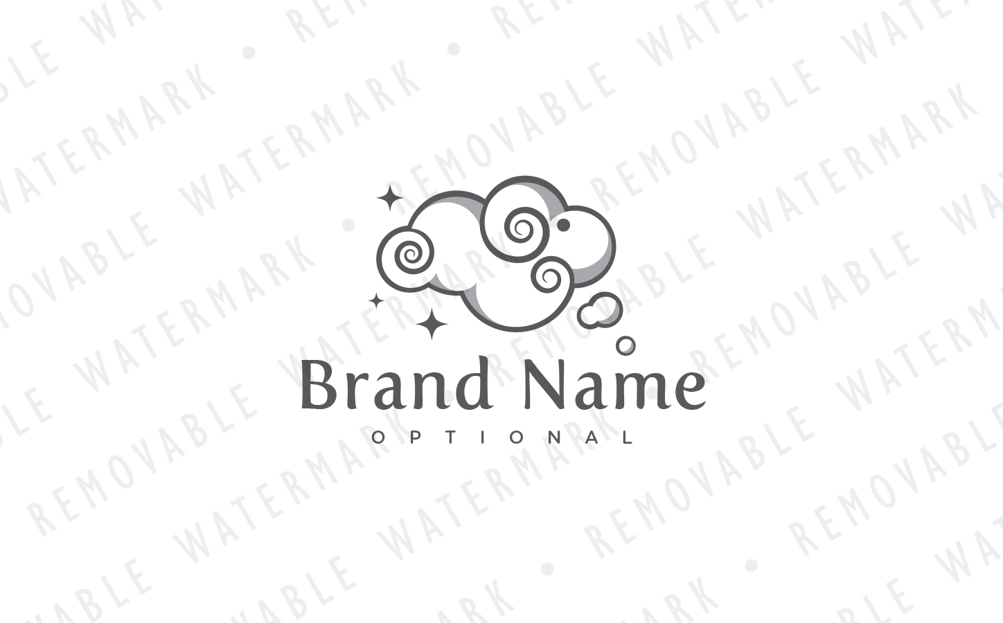 Download Шаблон логотипа "Sheep Cloud Logo Template" / Sheep Cloud Logo Template - Шаблон логотипа на тему графика farm animal sheep lamb cloud dream sleep sky night soft wool simple abstract animation logo design template media art entertainment