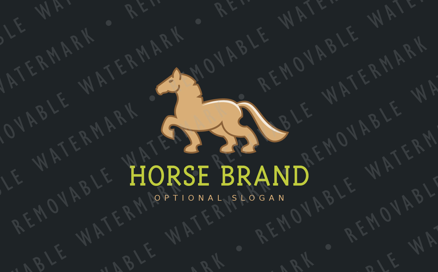 Download Шаблон логотипа "Spirited Stallion Logo Template" / Spirited Stallion Logo Template - Шаблон логотипа на тему графика rustic horse knight stallion power spirit wild valiant success victory strength vitality valor logo design template consulting riding investing tradition