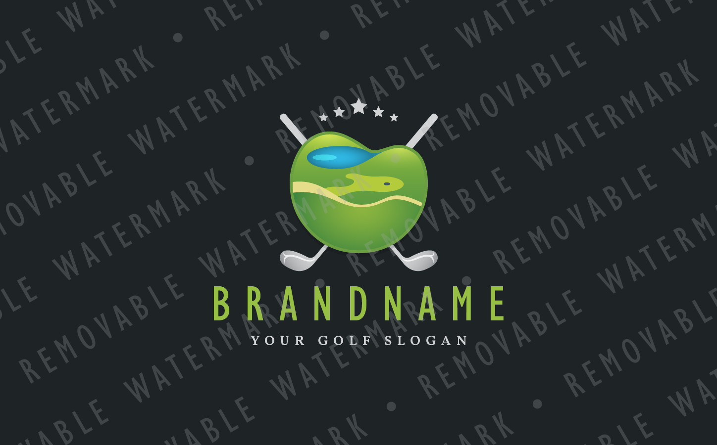 Download Шаблон логотипа "Golf Course Emblem Logo Template" / Golf Course Emblem Logo Template - Шаблон логотипа на тему графика sport golf landscape club game course scenery emblem cross event accessory logo design template fashion championship resort badge award victory