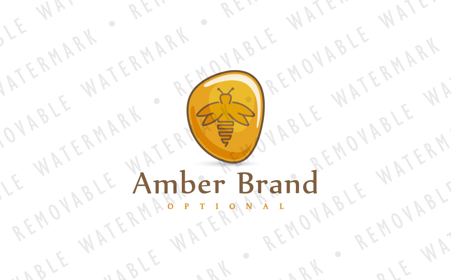 Download Шаблон логотипа "Amber Bug Logo Template" / Amber Bug Logo Template - Шаблон логотипа на тему графика amber gemstone jewel bug insect bee fossil golden earthy luck healing jewelry medical archeology logo design template gift cosmetics beauty