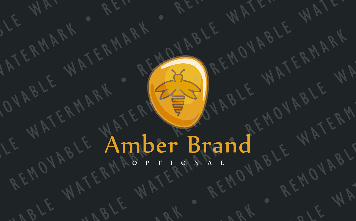 Download Шаблон логотипа "Amber Bug Logo Template" / Amber Bug Logo Template - Шаблон логотипа на тему графика amber gemstone jewel bug insect bee fossil golden earthy luck healing jewelry medical archeology logo design template gift cosmetics beauty