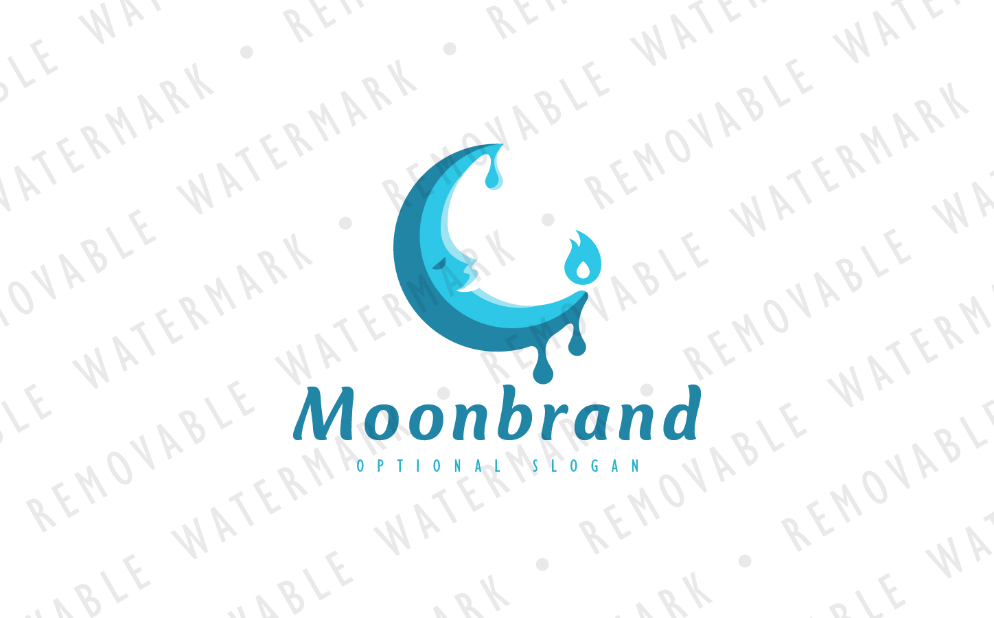 Download Шаблон логотипа "Lunar Candle Logo Template" / Lunar Candle Logo Template - Шаблон логотипа на тему графика energy flame light moon night sleep dream inspiration candle lamp lighting lunar wax illumination melting logo design template art wellness