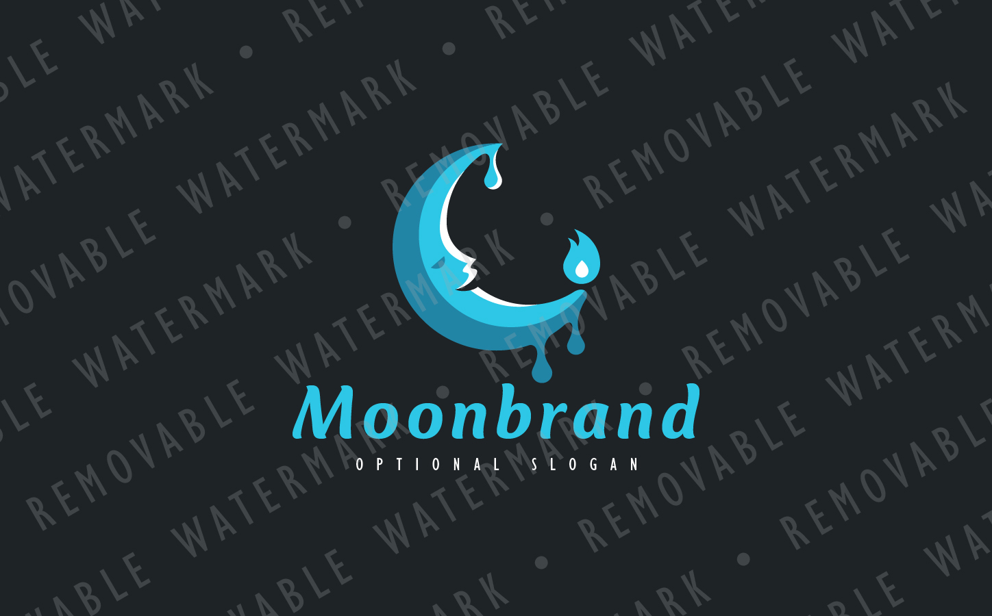 Download Шаблон логотипа "Lunar Candle Logo Template" / Lunar Candle Logo Template - Шаблон логотипа на тему графика energy flame light moon night sleep dream inspiration candle lamp lighting lunar wax illumination melting logo design template art wellness