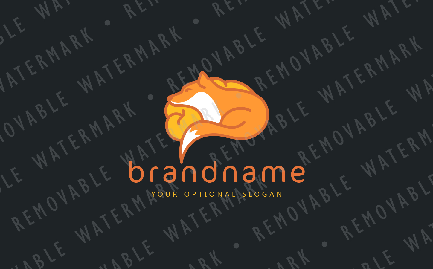 Download Шаблон логотипа "Fox Brain Logo Template" / Fox Brain Logo Template - Шаблон логотипа на тему графика science research fox brain psychology idea mind memory innovation thinking cunning intellect intelligence neurology logo design template education technology hidden