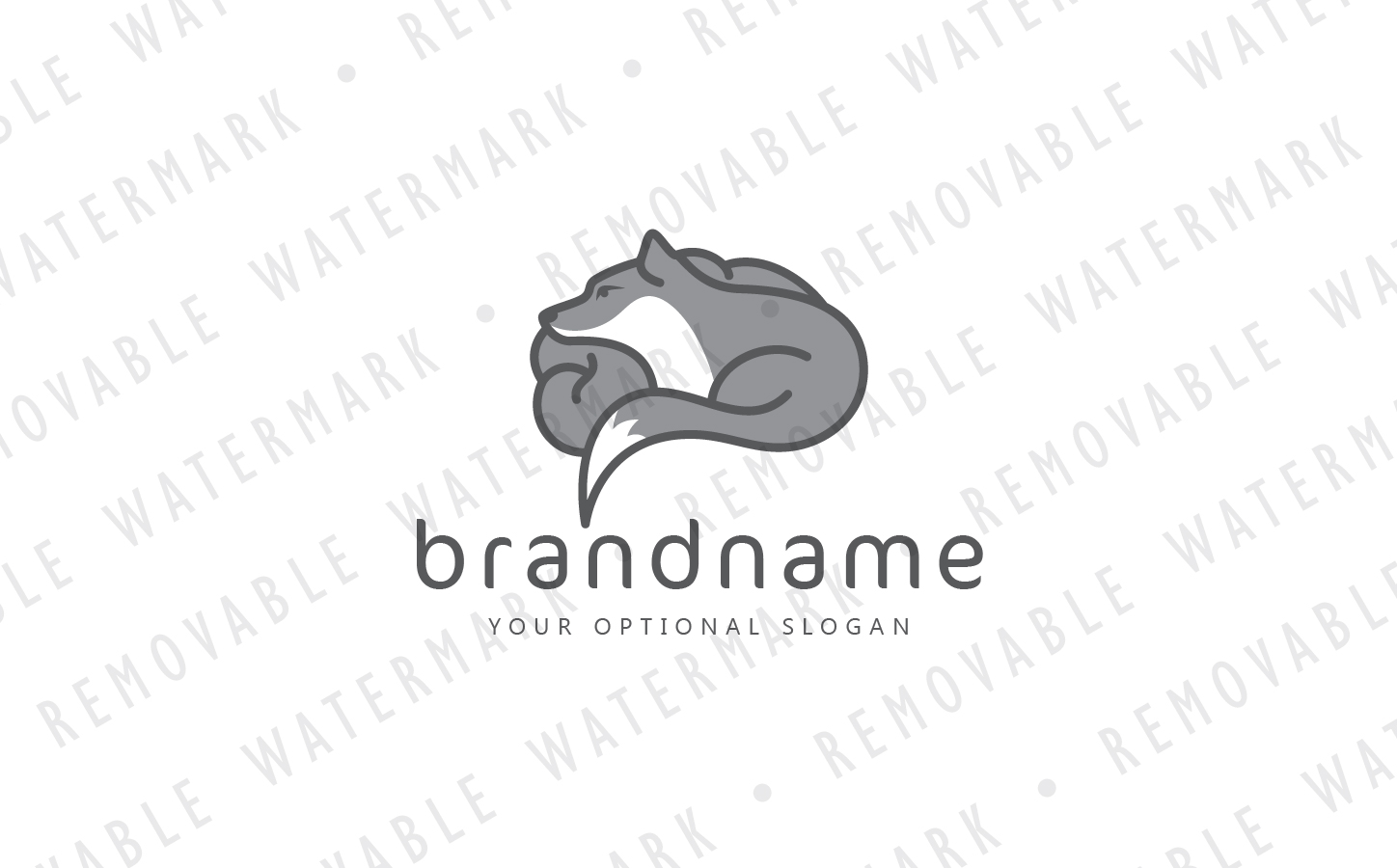 Download Шаблон логотипа "Fox Brain Logo Template" / Fox Brain Logo Template - Шаблон логотипа на тему графика science research fox brain psychology idea mind memory innovation thinking cunning intellect intelligence neurology logo design template education technology hidden