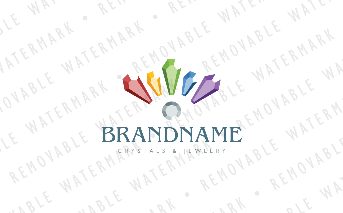 Download Шаблон логотипа "Crystal Crown Logo Template" / Crystal Crown Logo Template - Шаблон логотипа на тему графика jewelry rainbow luxury diamond glass mining jewel crown king spectrum crystal gem mineral beauty wedding investing logo design template shard