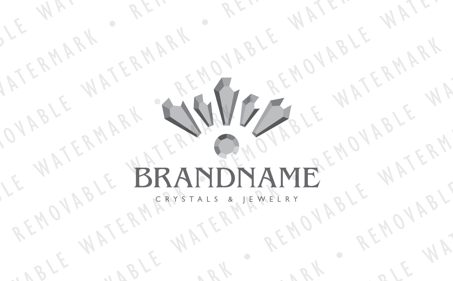 Download Шаблон логотипа "Crystal Crown Logo Template" / Crystal Crown Logo Template - Шаблон логотипа на тему графика jewelry rainbow luxury diamond glass mining jewel crown king spectrum crystal gem mineral beauty wedding investing logo design template shard