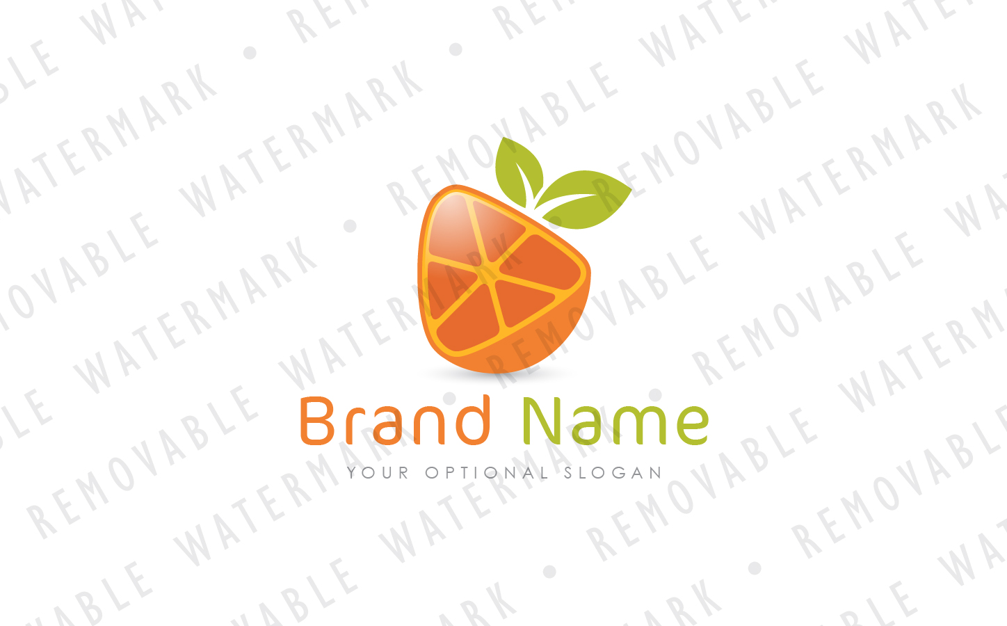 Download Шаблон логотипа "Citrus Fruit Media Logo Template" / Citrus Fruit Media Logo Template - Шаблон логотипа на тему графика orange natural food vitamin nutrition grapefruit citrus fruit organic juice healthy play cut fresh media video music logo design template