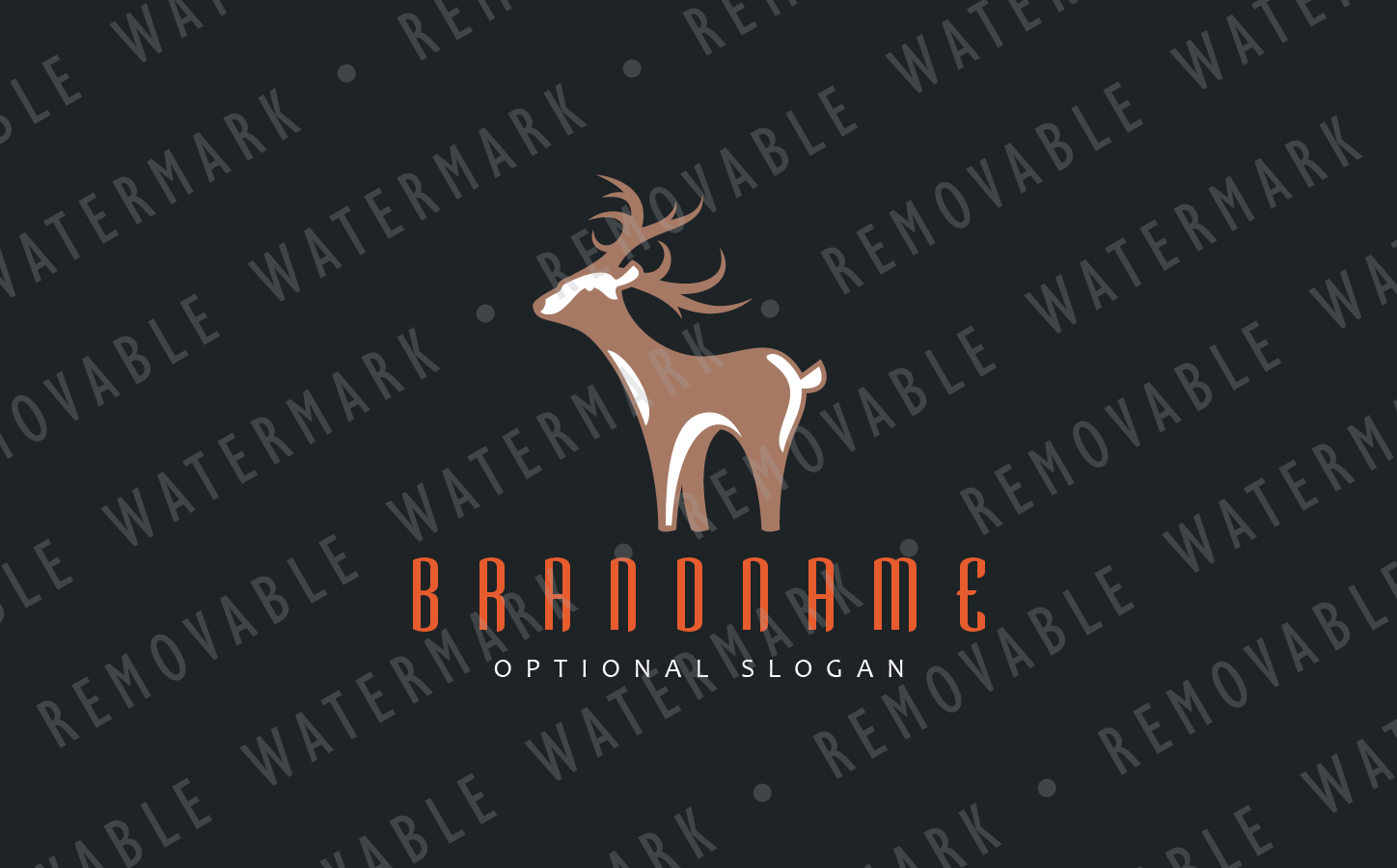Download Шаблон логотипа "White Tail Deer Logo Template" / White Tail Deer Logo Template - Шаблон логотипа на тему графика deer stag buck elk antlers hunt wild outdoor forest antelope rustic elegant beauty hunting forestry logo design template hotel resort