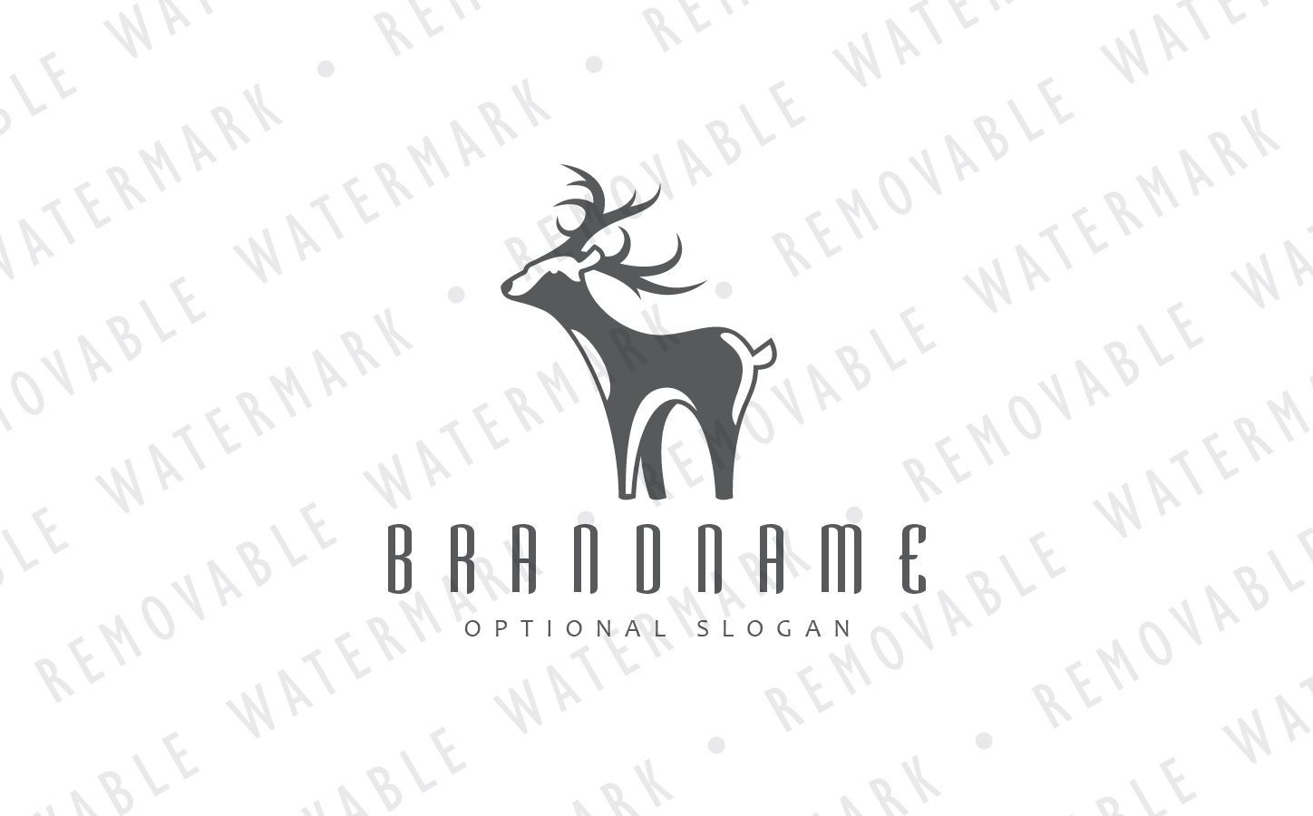 Download Шаблон логотипа "White Tail Deer Logo Template" / White Tail Deer Logo Template - Шаблон логотипа на тему графика deer stag buck elk antlers hunt wild outdoor forest antelope rustic elegant beauty hunting forestry logo design template hotel resort