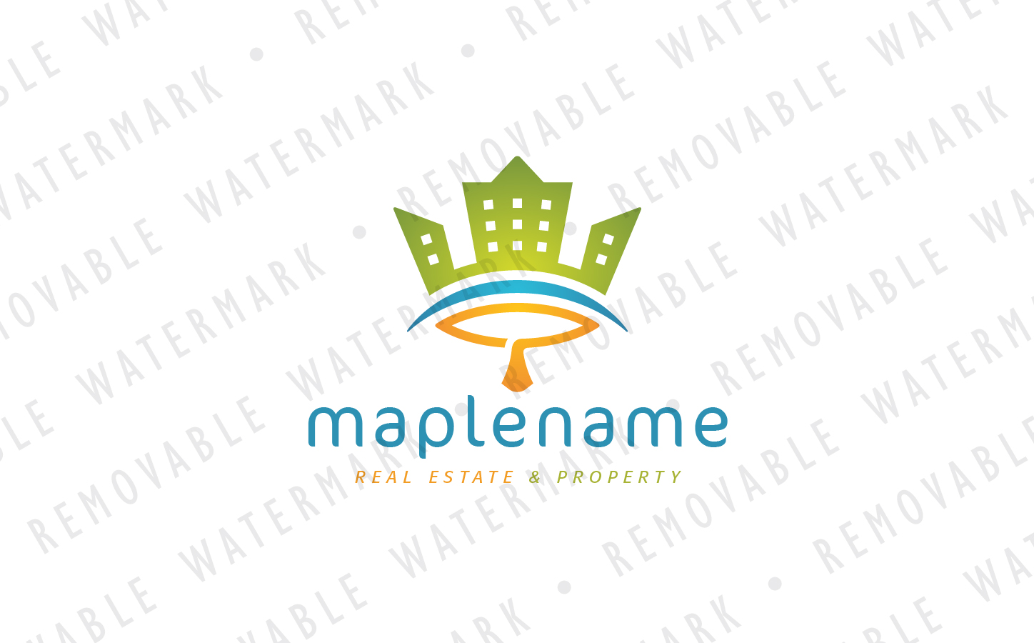 Download Шаблон логотипа "Maple Leaf Town Logo Template" / Maple Leaf Town Logo Template - Шаблон логотипа на тему графика real estate realty canada maple leaf town city house crown urban building property investing construction logo design template landscaping kingdom