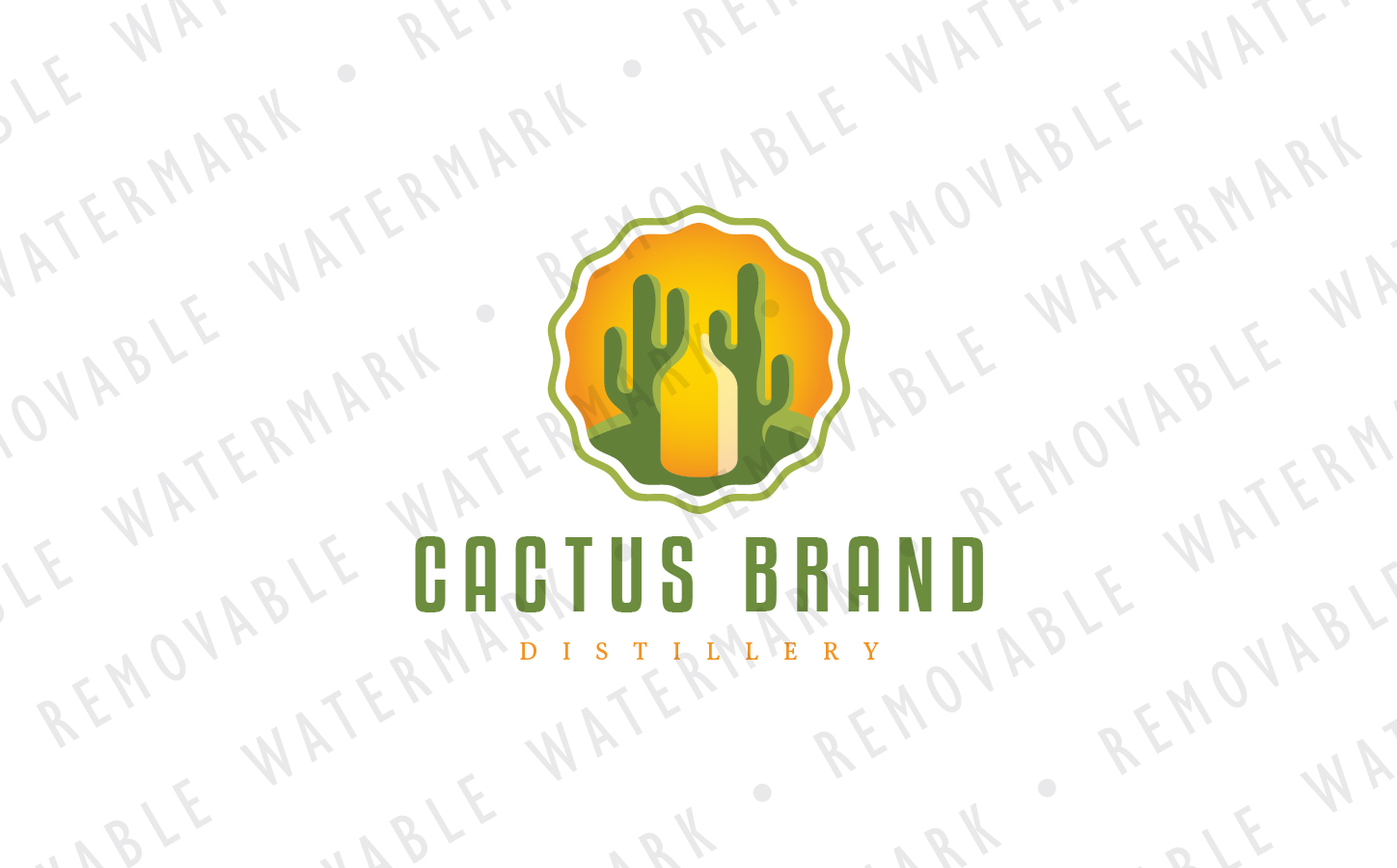 Download Шаблон логотипа "Cactus Beverage Logo Template" / Cactus Beverage Logo Template - Шаблон логотипа на тему графика natural desert wine drink beverage sunny alcohol bottle spirit mexico tequila cactus logo design template distillery winery pharmacy bar cosmetics