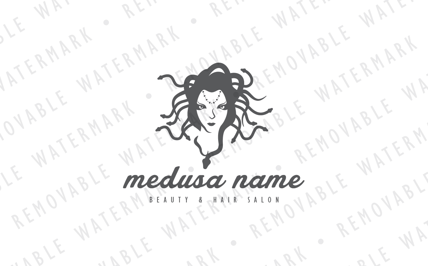 Download Шаблон логотипа "Head of Medusa Logo Template" / Head of Medusa Logo Template - Шаблон логотипа на тему графика beauty snake hair woman charming mythology necklace serpent witch logo design template medusa barber cosmetics jewelry fashion entertainment paralyze stone