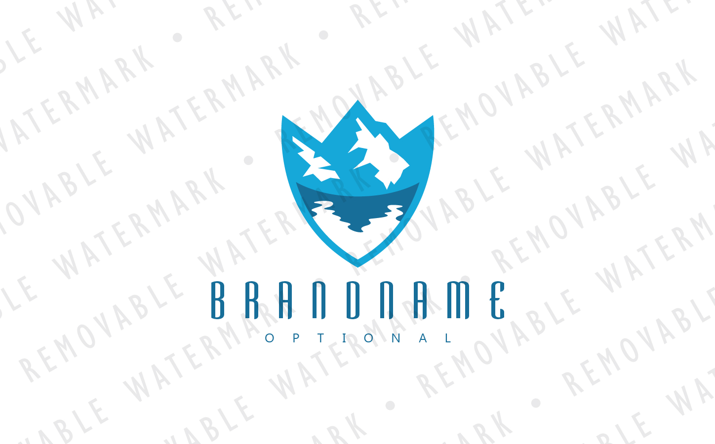 Download Шаблон логотипа "Shield of Glacial Lake Logo Template" / Shield of Glacial Lake Logo Template - Шаблон логотипа на тему графика protection shield resort sport landscape mountain ice lake winter crown frozen pinnacle glacial alpine logo design template ski consulting security