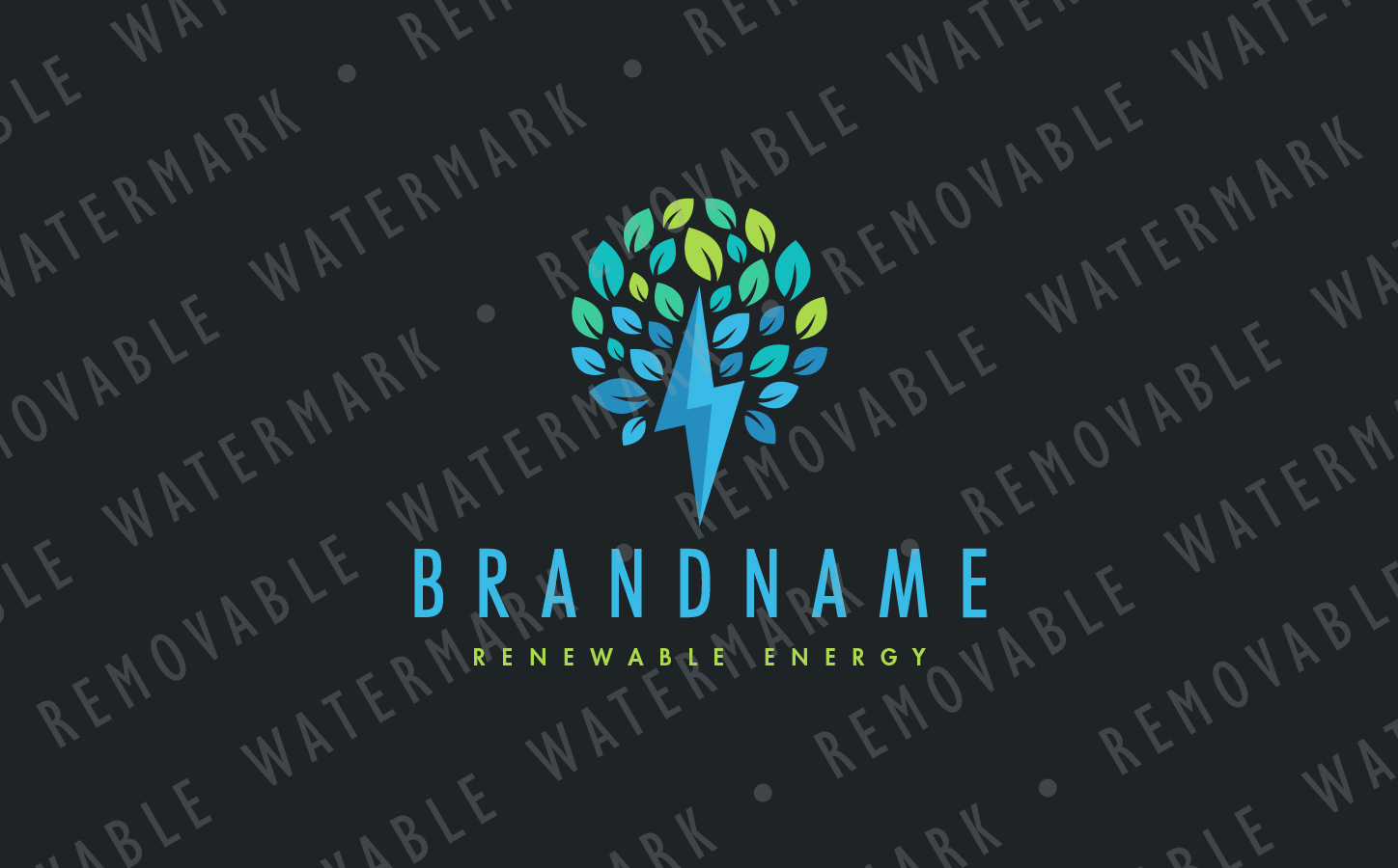 Download Шаблон логотипа "Lightning Tree Logo Template" / Lightning Tree Logo Template - Шаблон логотипа на тему графика tree energy idea fast growth power inspiration support lightning storm thunder investing logo design template speed renewable innovation garden consulting