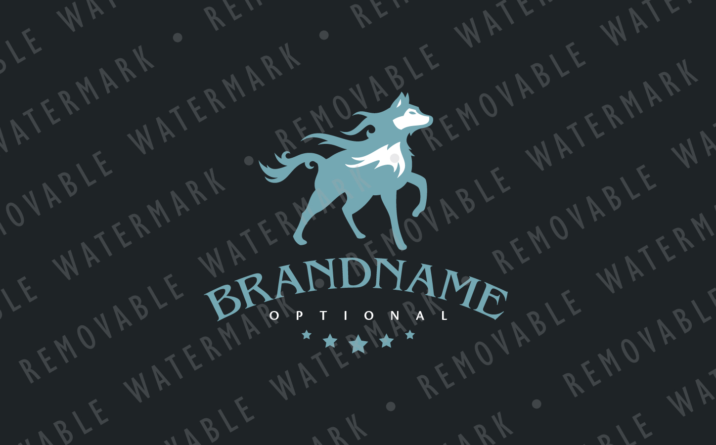 Download Шаблон логотипа "Sky Wolf Logo Template" / Sky Wolf Logo Template - Шаблон логотипа на тему графика animal wolf spirit wind dog sky wild storm energy beast logo design template distillery entertainment hunt outdoor fashion veterinary hound