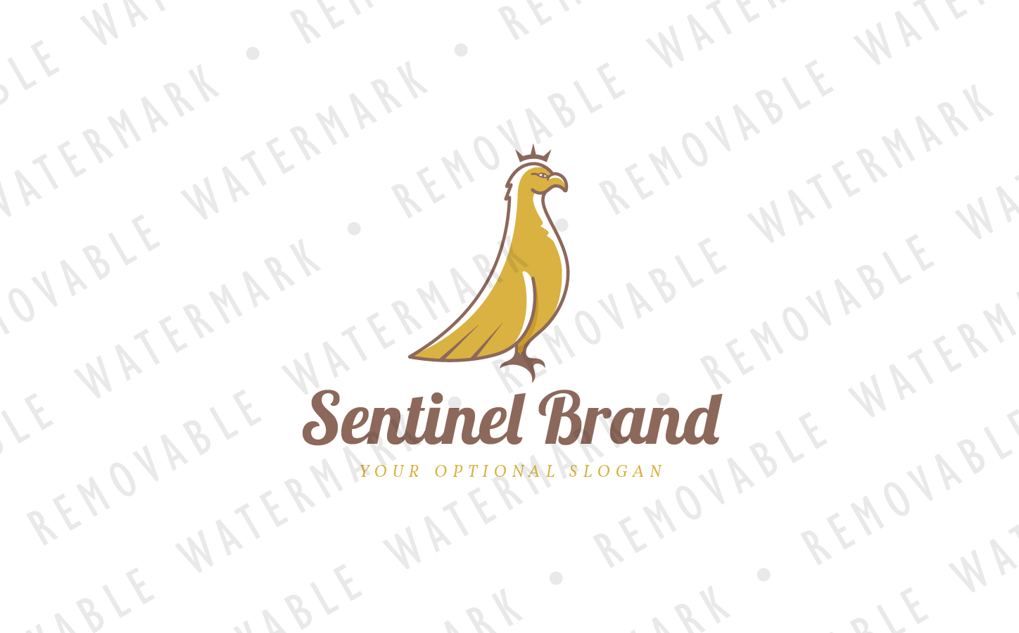 Download Шаблон логотипа "Falcon Sentinel Logo Template" / Falcon Sentinel Logo Template - Шаблон логотипа на тему графика bird falcon hawk crown guard pigeon sentry patrol eagle royal logo design template security sentinel hotel golden resort veterinary delivery