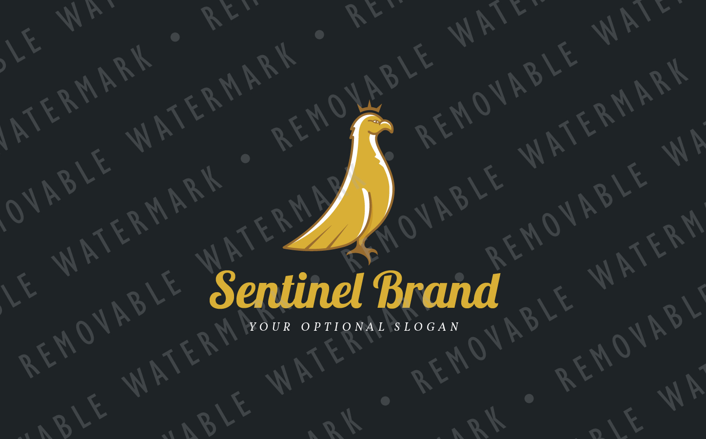 Download Шаблон логотипа "Falcon Sentinel Logo Template" / Falcon Sentinel Logo Template - Шаблон логотипа на тему графика bird falcon hawk crown guard pigeon sentry patrol eagle royal logo design template security sentinel hotel golden resort veterinary delivery