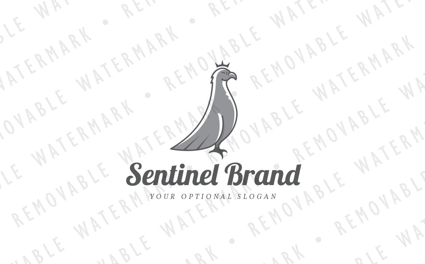 Download Шаблон логотипа "Falcon Sentinel Logo Template" / Falcon Sentinel Logo Template - Шаблон логотипа на тему графика bird falcon hawk crown guard pigeon sentry patrol eagle royal logo design template security sentinel hotel golden resort veterinary delivery