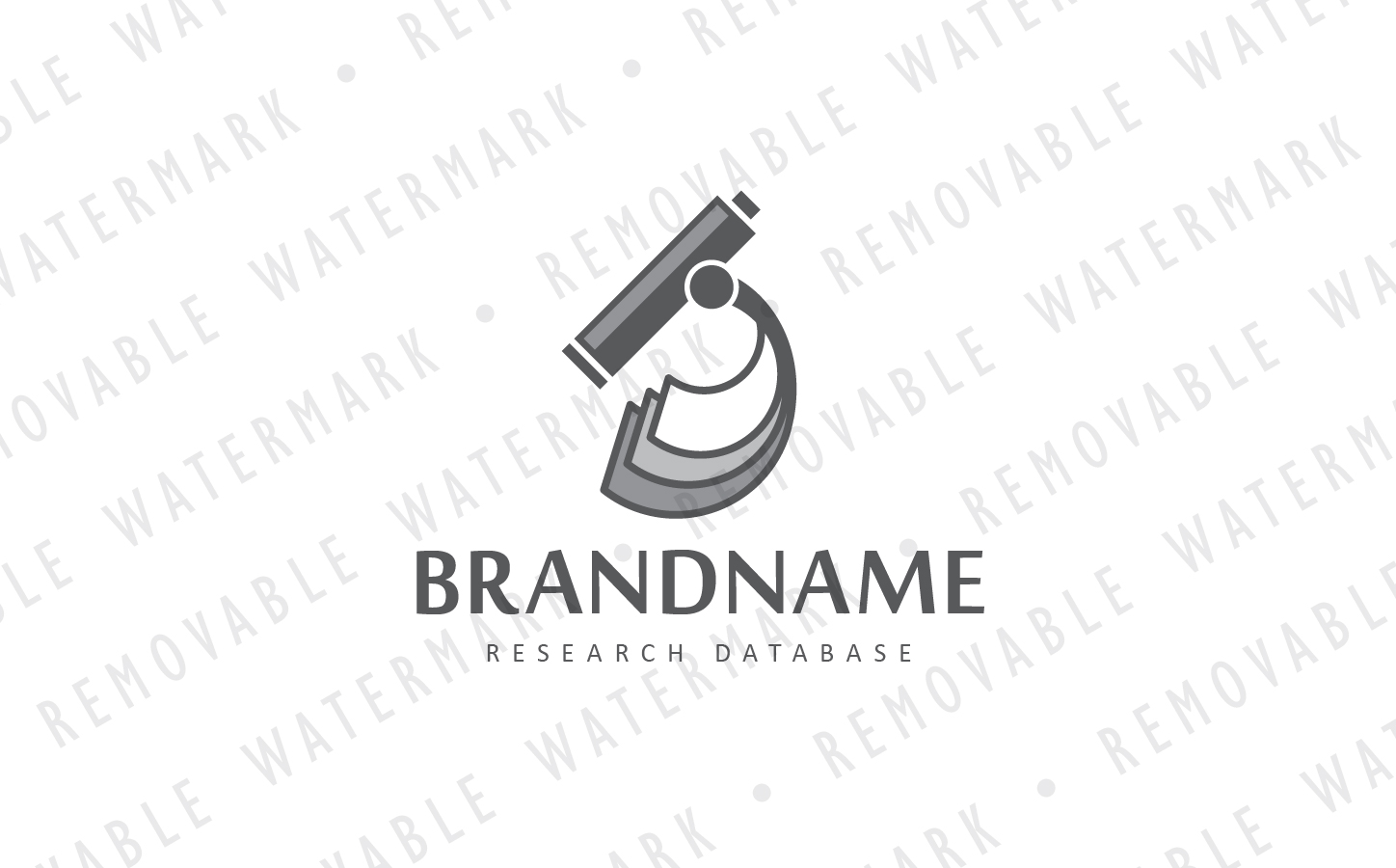 Download Шаблон логотипа "Paper Microscope Logo Template" / Paper Microscope Logo Template - Шаблон логотипа на тему графика science microscope document innovation lab invention blueprint paper telescope database logo design template research library archive education technology medical publishing