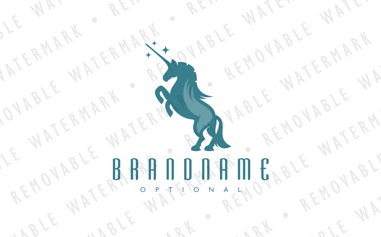 Download Шаблон логотипа "Power of the Unicorn Logo Template" / Power of the Unicorn Logo Template - Шаблон логотипа на тему графика energy beauty horn horse power grace purity magic strength cure magical healing innocence unicorn sacred logo design template riding medicine