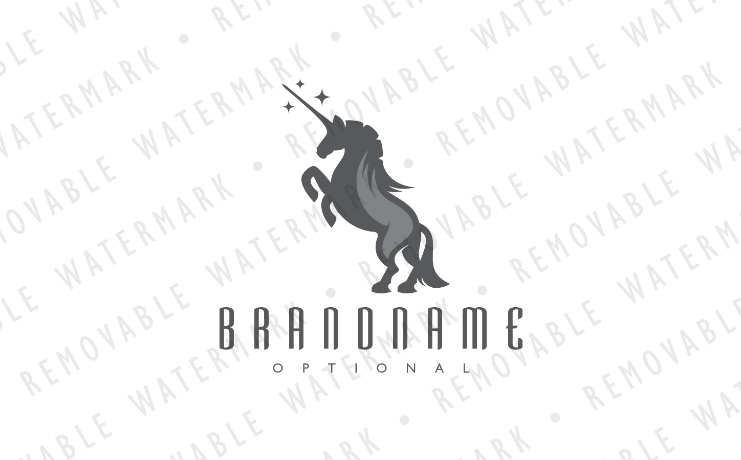 Download Шаблон логотипа "Power of the Unicorn Logo Template" / Power of the Unicorn Logo Template - Шаблон логотипа на тему графика energy beauty horn horse power grace purity magic strength cure magical healing innocence unicorn sacred logo design template riding medicine