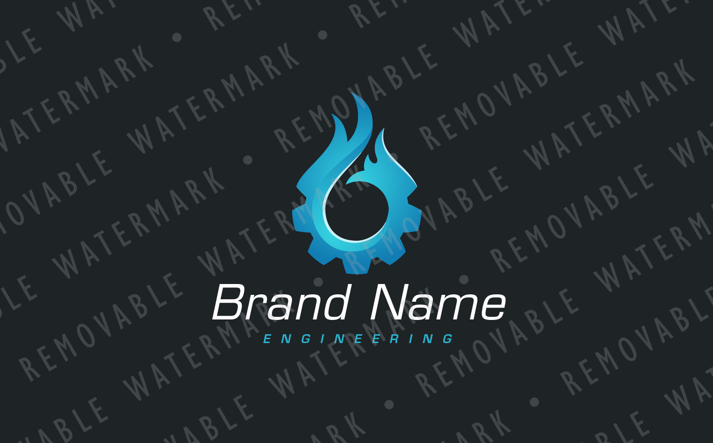 Download Шаблон логотипа "Burning Cogwheel Logo Template" / Burning Cogwheel Logo Template - Шаблон логотипа на тему графика engineering fire flame gear cog burning energy fuel heat power wheel technology oil gas logo design template industry machine hot