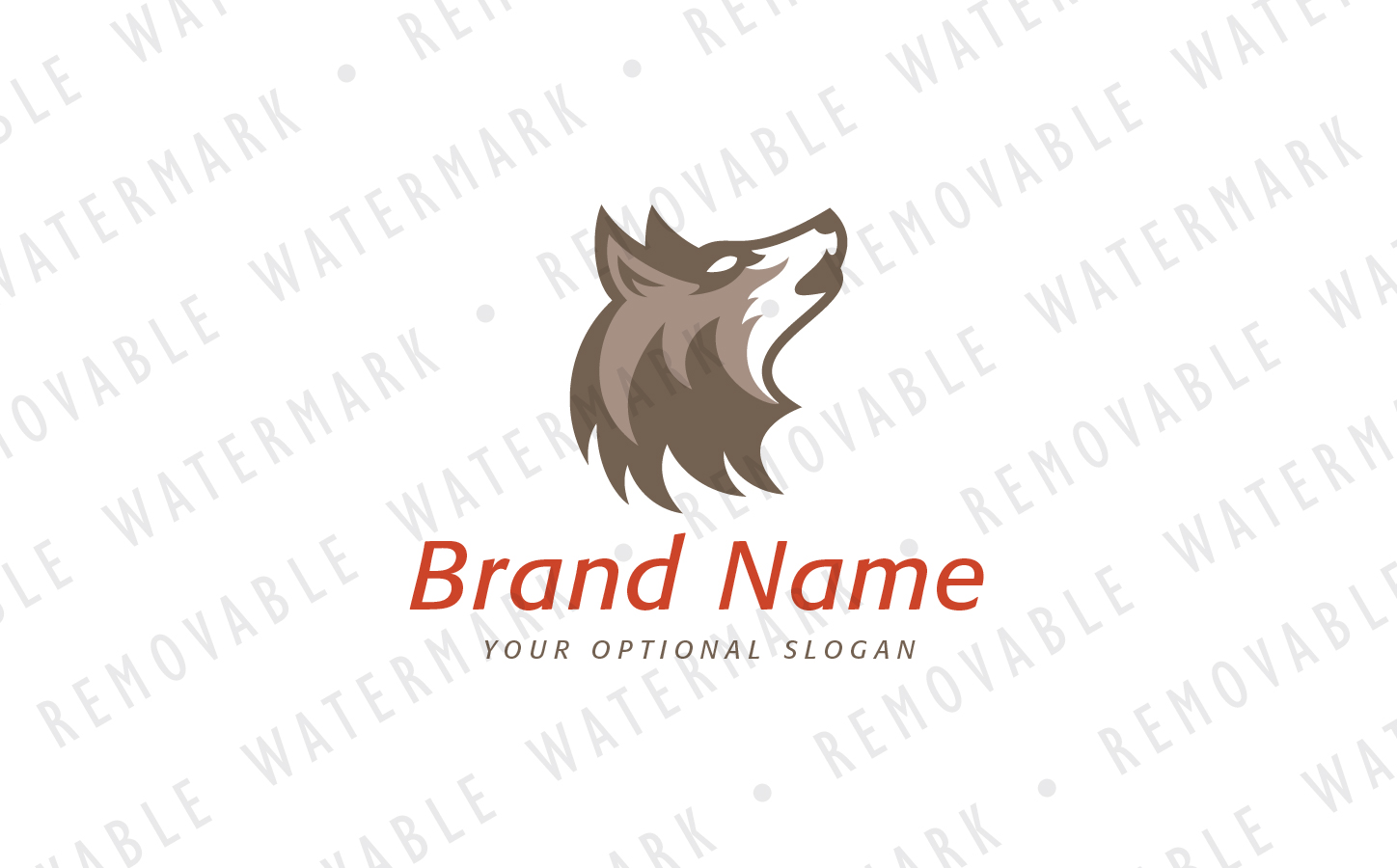 Download Шаблон логотипа "Howling Wolf Logo Template" / Howling Wolf Logo Template - Шаблон логотипа на тему графика social dog pack wild call communication wolf howl werewolf hound recording logo design template wildlife veterinary hunting security alpha music