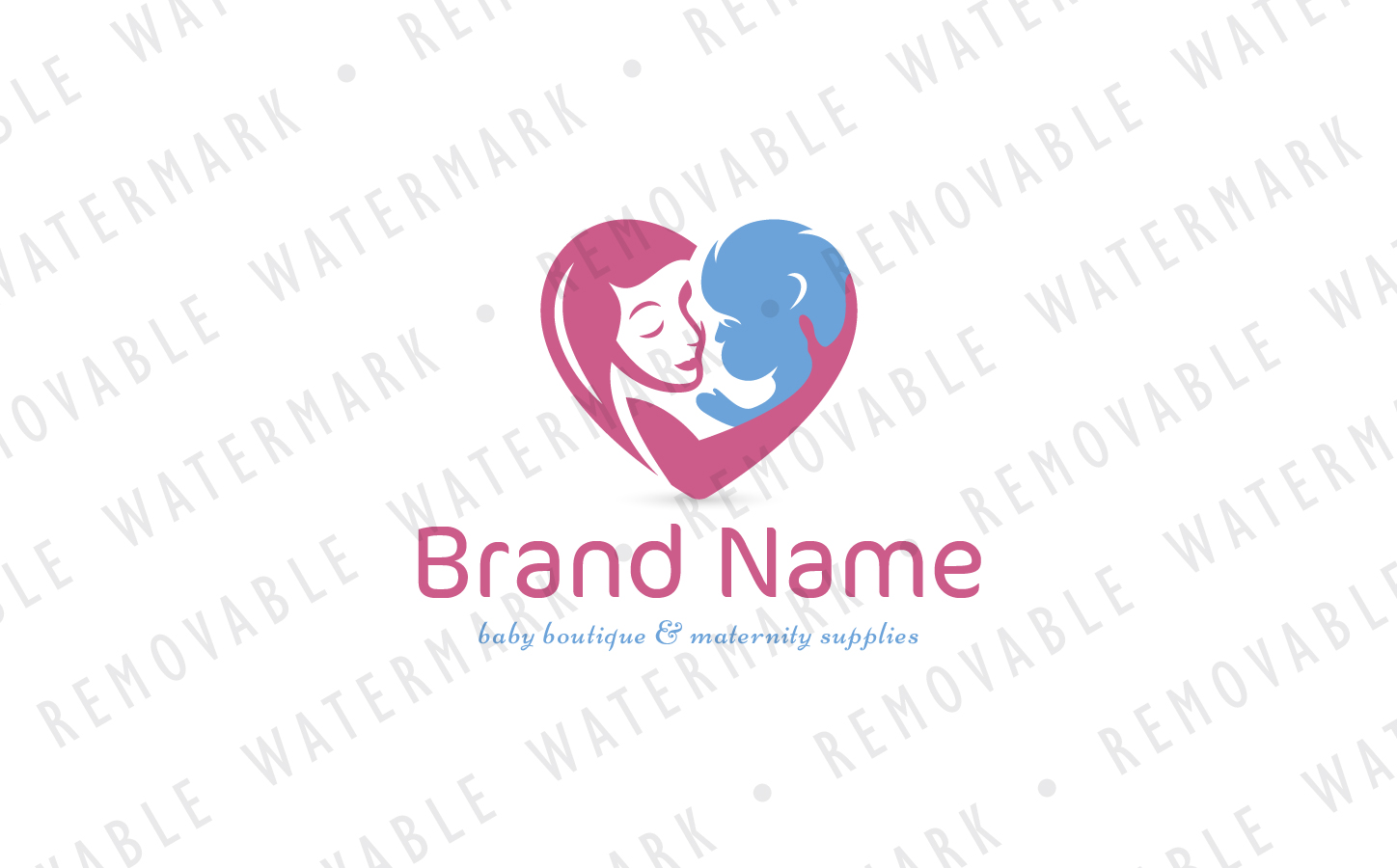 Download Шаблон логотипа "Maternal Love Logo Template" / Maternal Love Logo Template - Шаблон логотипа на тему графика kids mother baby heart love motherhood care hope bond maternity children childcare pregnancy logo design template adoption charity medical maternal