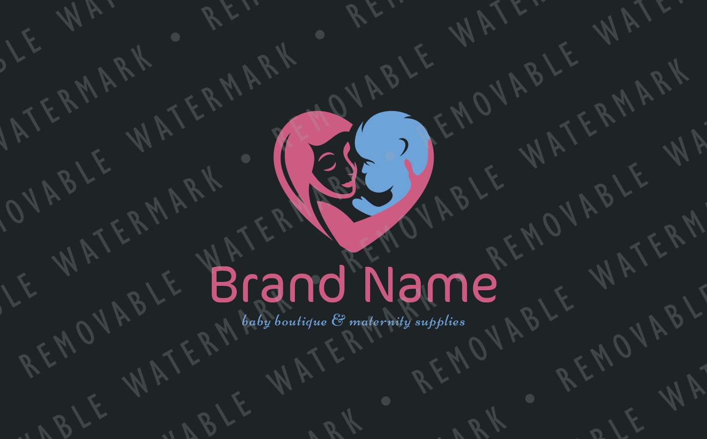 Download Шаблон логотипа "Maternal Love Logo Template" / Maternal Love Logo Template - Шаблон логотипа на тему графика kids mother baby heart love motherhood care hope bond maternity children childcare pregnancy logo design template adoption charity medical maternal