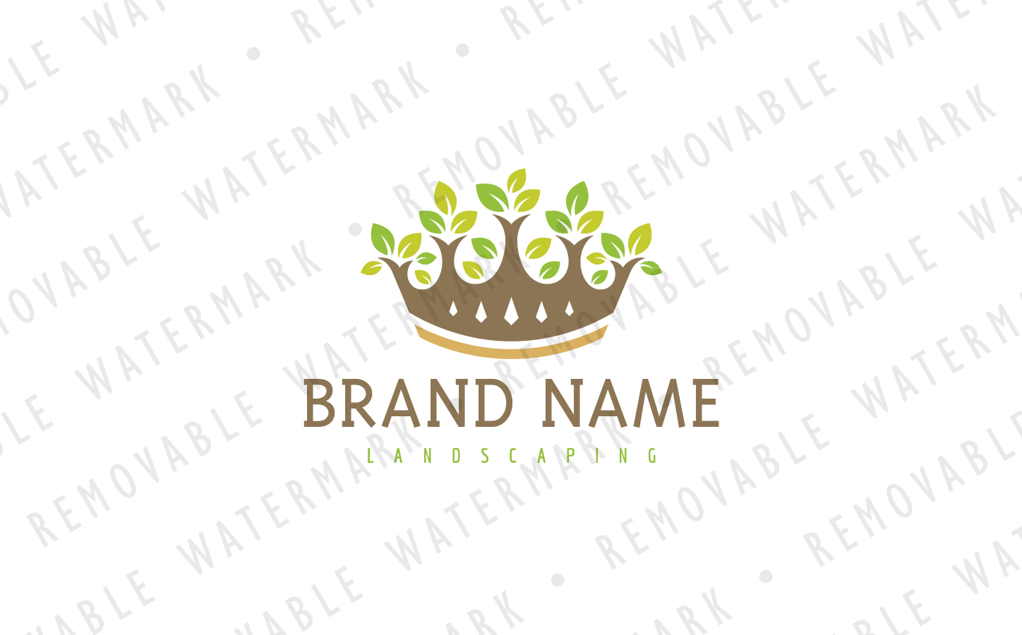 Download Шаблон логотипа "Crown Garden Logo Template" / Crown Garden Logo Template - Шаблон логотипа на тему графика plant tree leaf wealth growth flower luxury garden crown kingdom pot sprout forest landscaping floral logo design template jewelry wellness