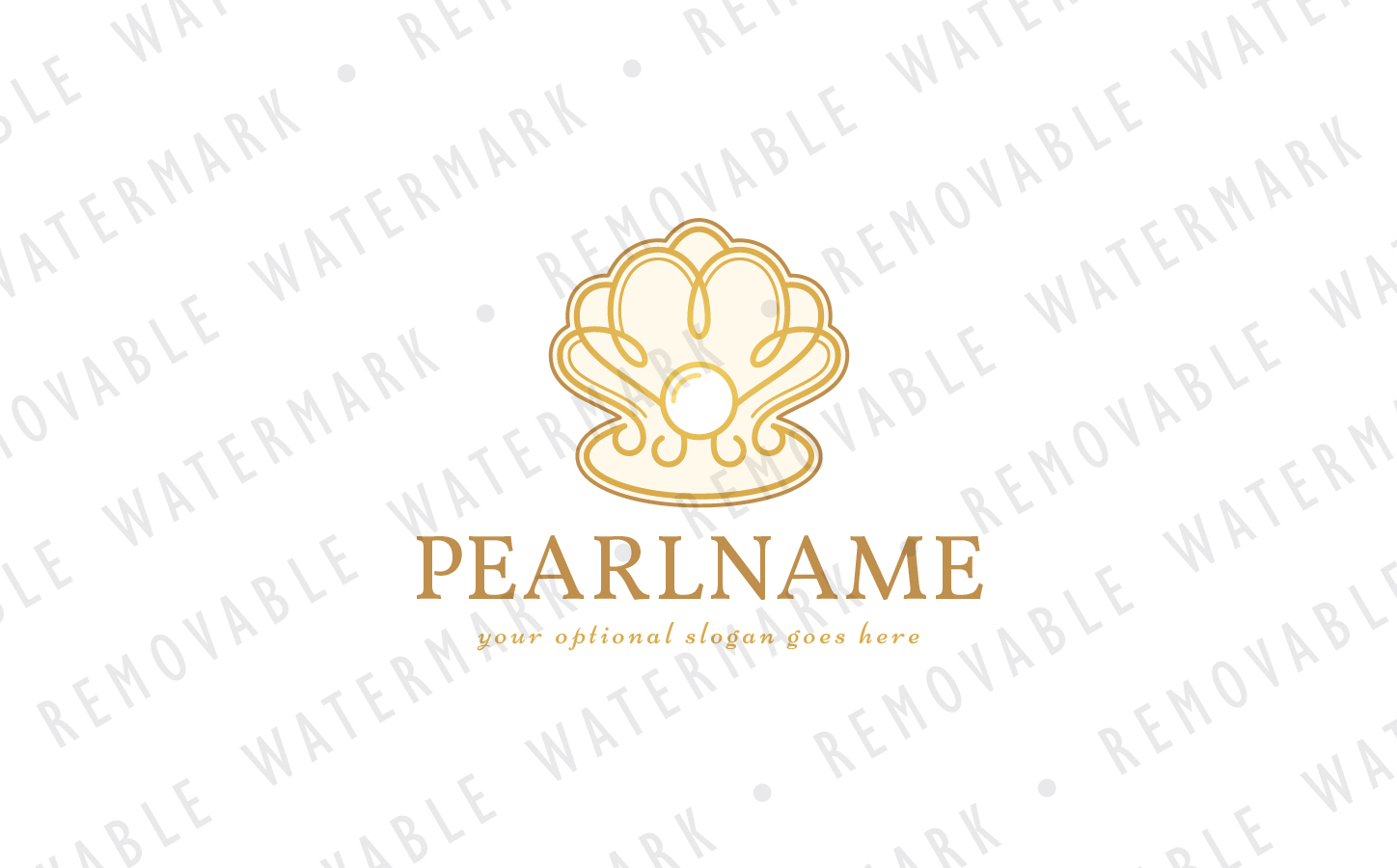 Download Шаблон логотипа "Pearl Shell Logo Template" / Pearl Shell Logo Template - Шаблон логотипа на тему графика elegant water jewel beauty sea shell pearl vintage oyster luxury ocean wedding cosmetics jewelry spa logo design template gem wellness