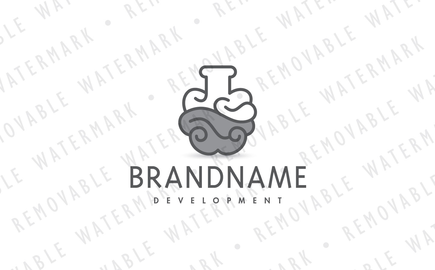 Download Шаблон логотипа "Brain Lab Logo Template" / Brain Lab Logo Template - Шаблон логотипа на тему графика science creative lab idea research development brain liquid mind flask elixir intellect logo design template chemical innovation pharmacy knowledge technology