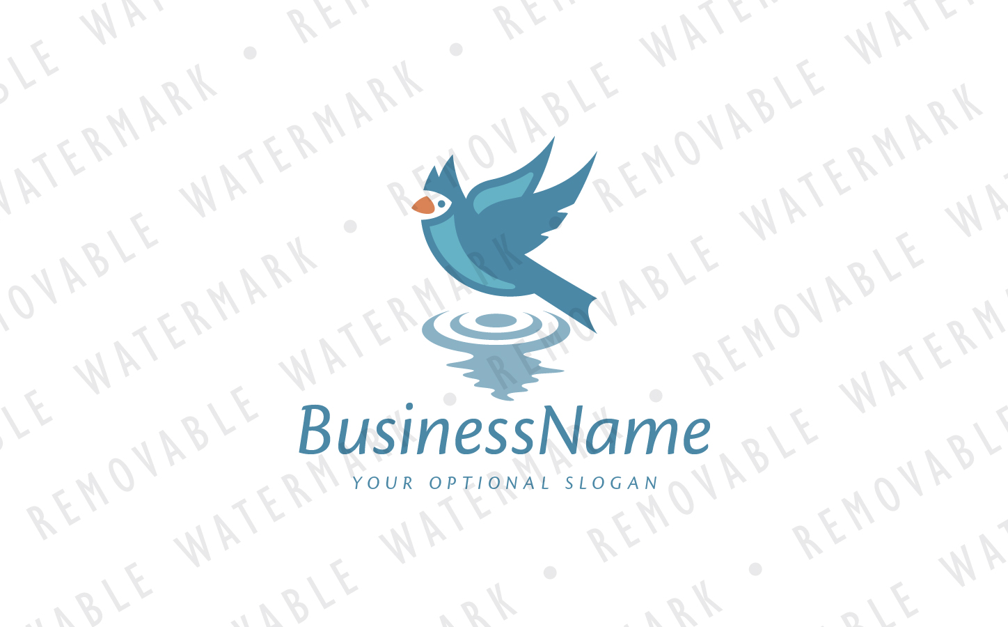 Download Шаблон логотипа "Bird Above Water Logo Template" / Bird Above Water Logo Template - Шаблон логотипа на тему графика animal jay cardinal bird water wings hope freedom pride support logo design template church charity insurance travel noah guide environment