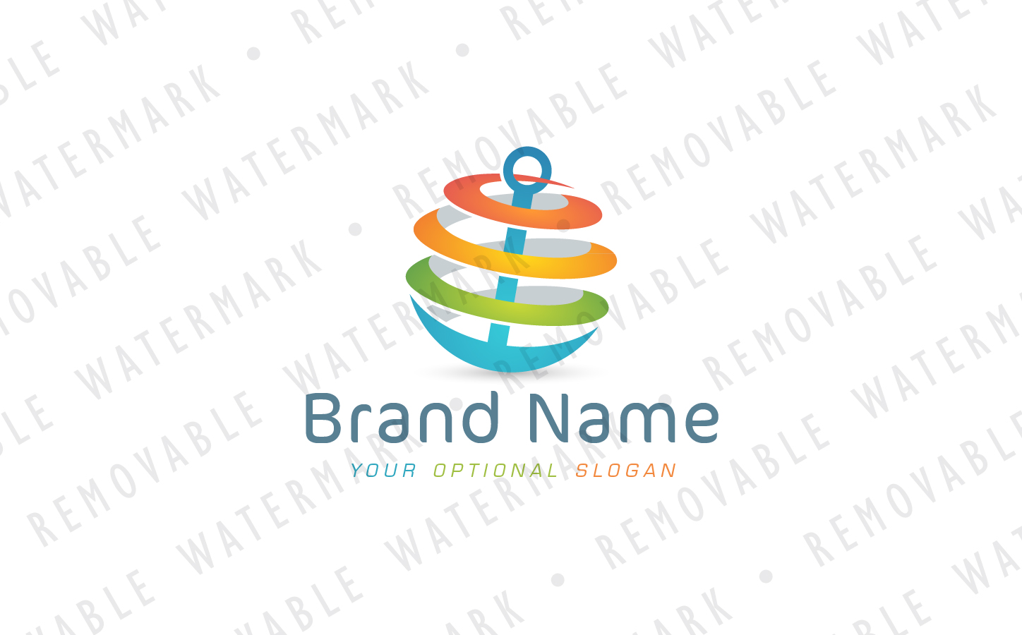 Download Шаблон логотипа "Anchor Globe Logo Template" / Anchor Globe Logo Template - Шаблон логотипа на тему графика colorful anchor globe global abstract travel spiral shipping freight transport harbor ocean logo design template marine trading navigation fishing logistics