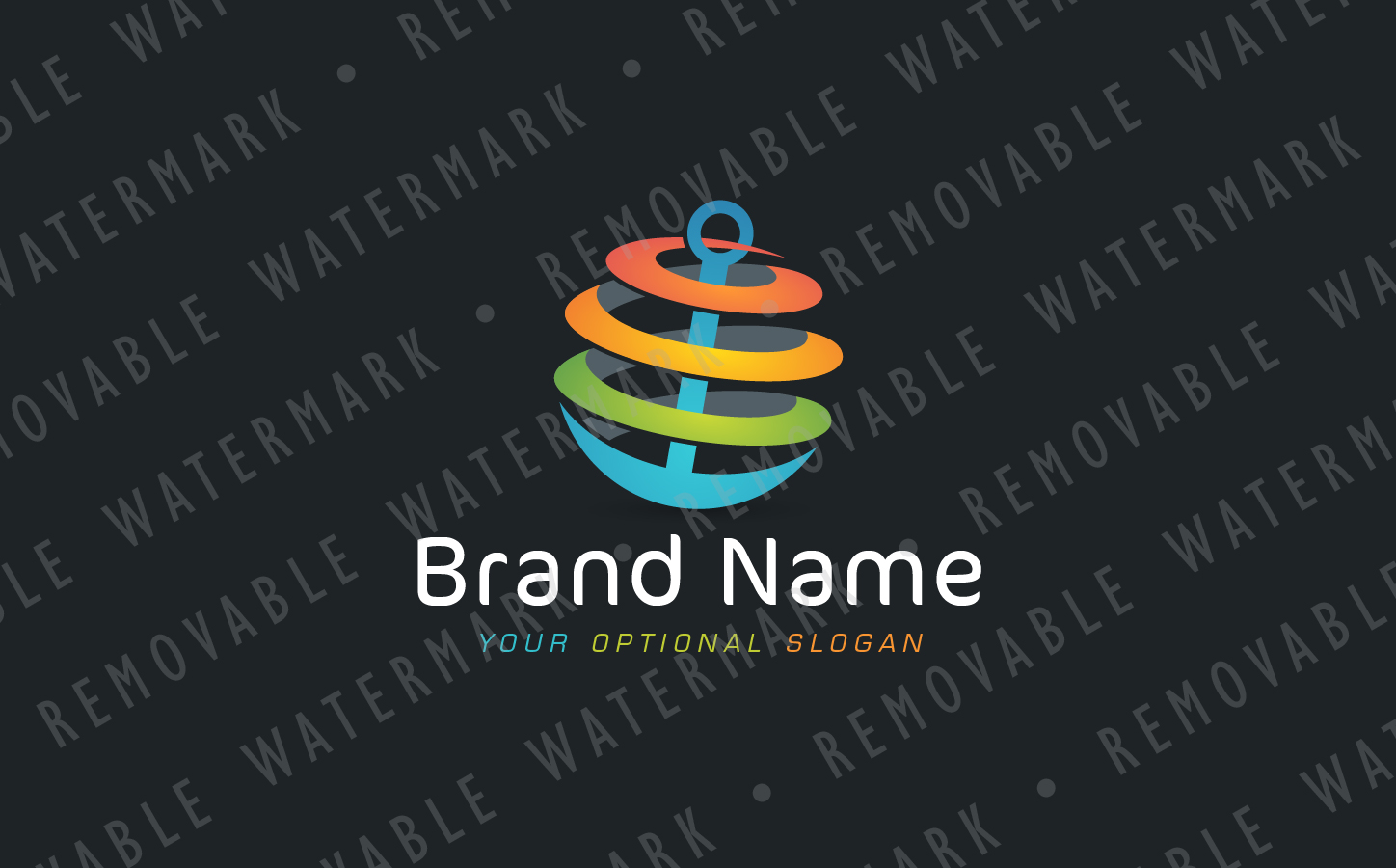 Download Шаблон логотипа "Anchor Globe Logo Template" / Anchor Globe Logo Template - Шаблон логотипа на тему графика colorful anchor globe global abstract travel spiral shipping freight transport harbor ocean logo design template marine trading navigation fishing logistics